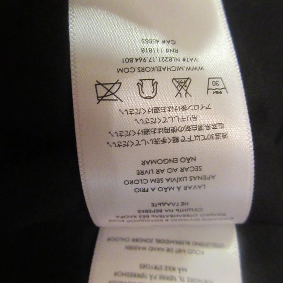 Michael Kors Collection  Black  Top  with Belt  Zipped on back Lined  Large - Picture 10 of 11